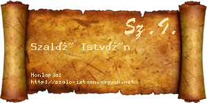 Szaló István névjegykártya
