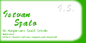 istvan szalo business card